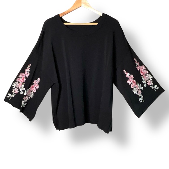 INTERNATIONAL CONCEPTS Rayon Blend Knit 3/4 Wide Sleeve Scoop Neck Sweater Sz XL - Picture 4 of 12